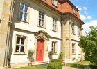 Fassade des sanierten Mainschlösschens in Hallstadt 