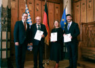 Gruppenbild Norbert Tscherner, Peter Neller, Ursula Sowa