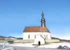 Kapelle St. Rupert, Obernsees, mit herausretuschierten Bäumen