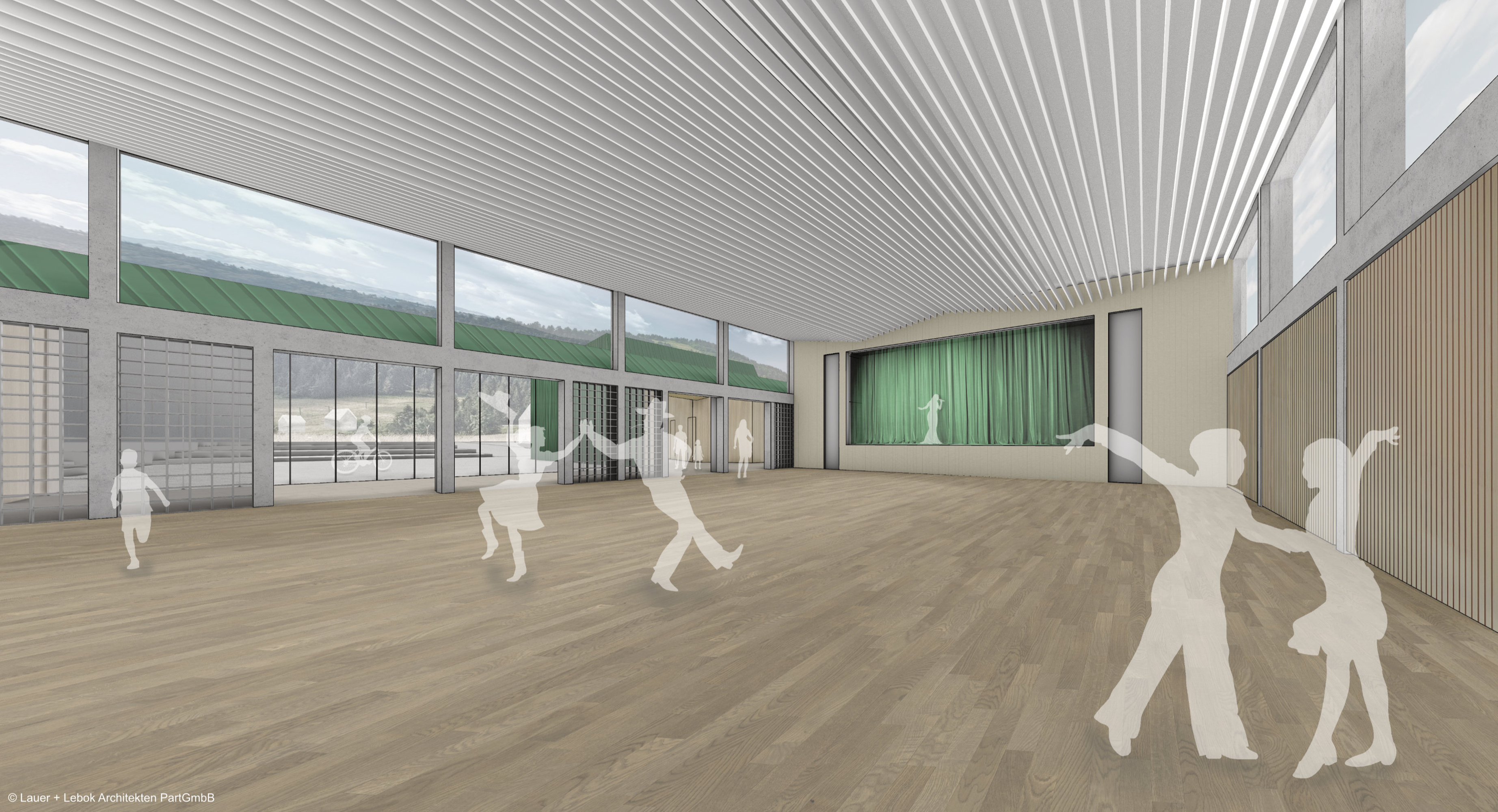 Rendering "Geplante Kulturhalle Steinwiesen".