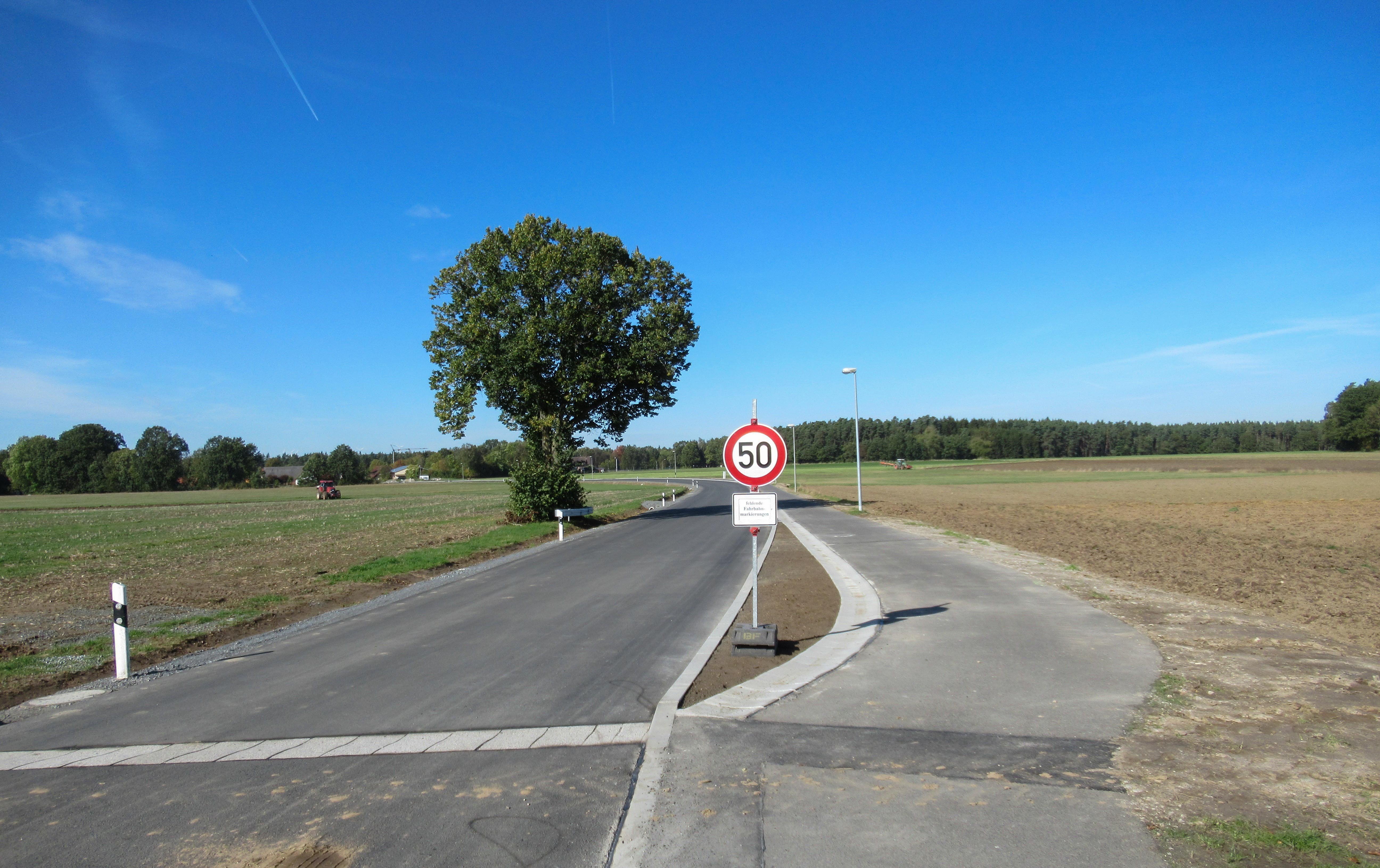Verbindungsstraße zwischen Dörnhofer Straße zwischen Oberpreuschwitz mit den Schäden im Bestand